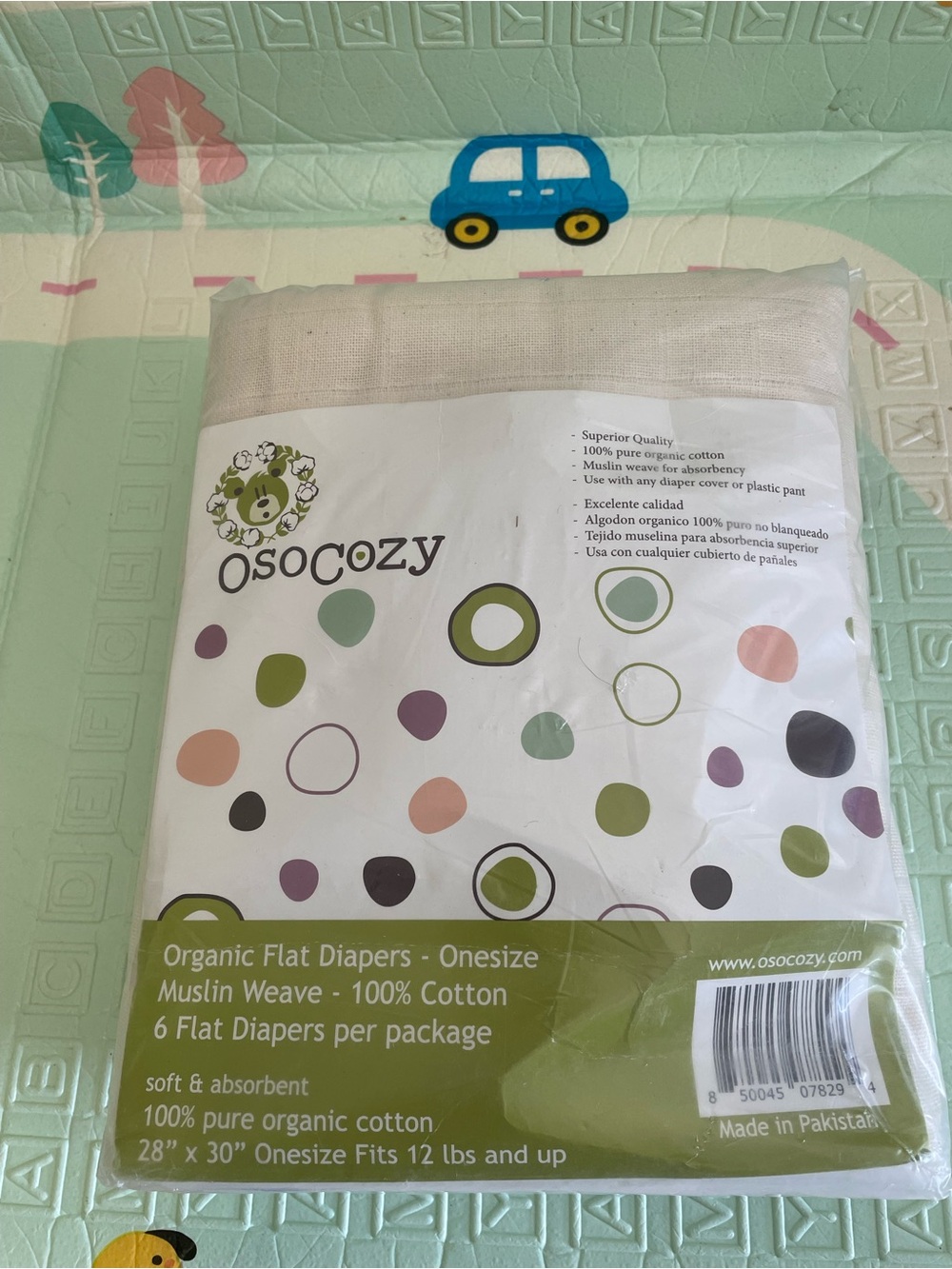 OsoCozy Organic Muslin Flat Cloth Diapers